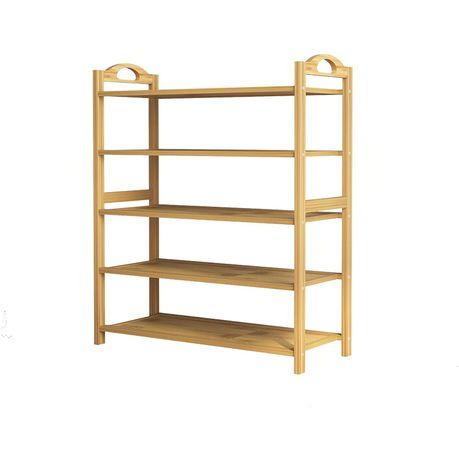 Bestby - 5-Tier/4-Tier Bamboo Shoe Rack/ Shoe Storage Organizer - 85cm - 66.0 cm