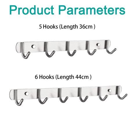 Wall Mounted Hook Rack(2 Pack) - 44 cm - Image 3