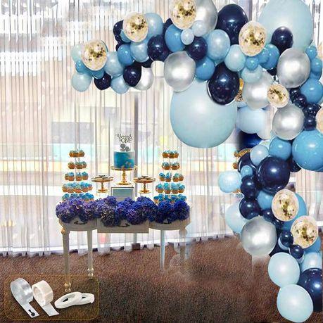 Balloon Arch Kit for Party Decoration - 100-Piece - White Blue