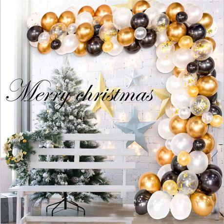 Balloon Arch Kit for Party Decor 103 Pieces - Black Gold