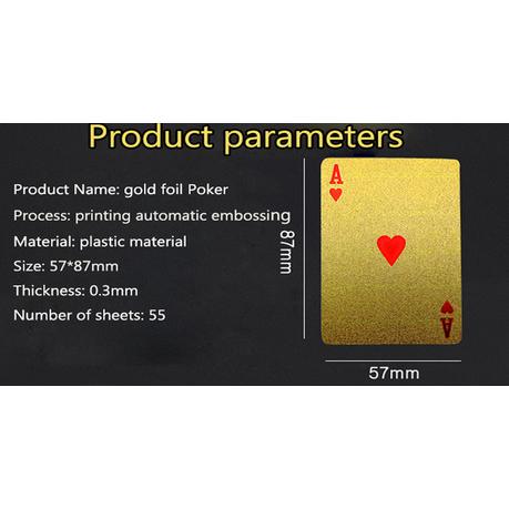 Gold Foil Plated Playing Card Poker Cards - Euro