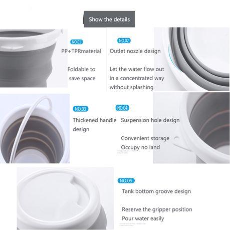 Portable Collapsible Bucket 10L - Blue