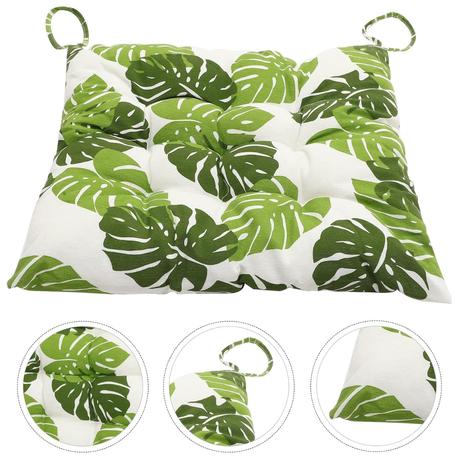 Bestby - Square Chair Seat Patio Cushion - 40x40x6cm - White Triangle