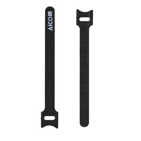 AICOM -100PCS Reusable Hook and Loop Fasten Cord Cable Ties(15 x 1.2cm)