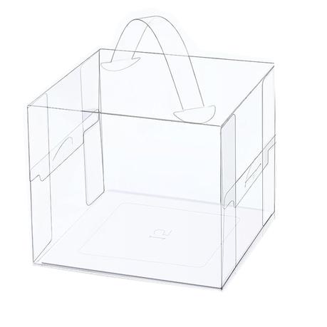Bestby - 50 Piece Clear Cake Box for 4-inch Cake - 13 x 13 x 11cm
