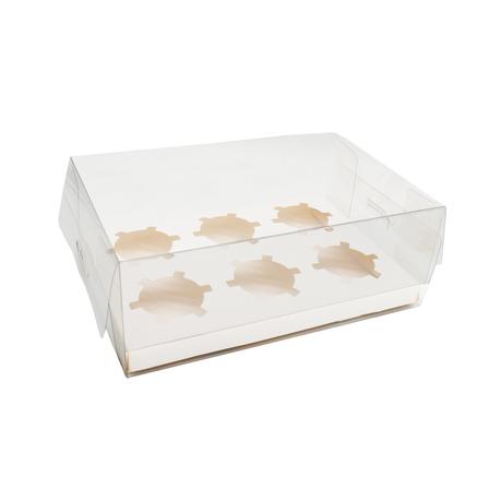 Bestby - 10 Pieces Clear Packing Boxes for 6/9/12 Cupcakes - M