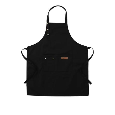Bestby - Fabric Apron with 3 Pockets and Adjustable Metal Buttons - 2 Pack - Brown