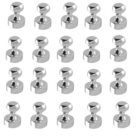 Bestby - 20pcs Silver Magnets For Refrigirator/Whiteboard/Office