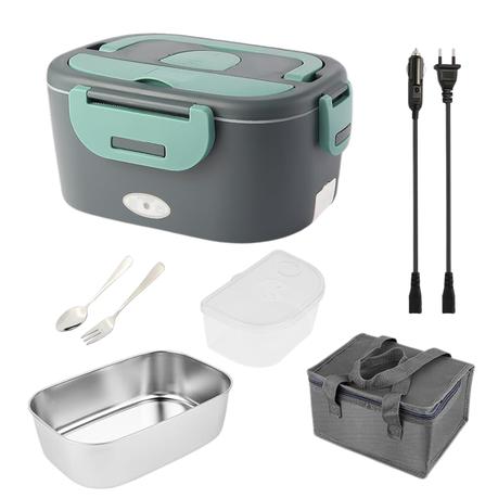 AICOM-Electric Lunch Box Food Warmer with Stainless Steel Inner and Cutlery