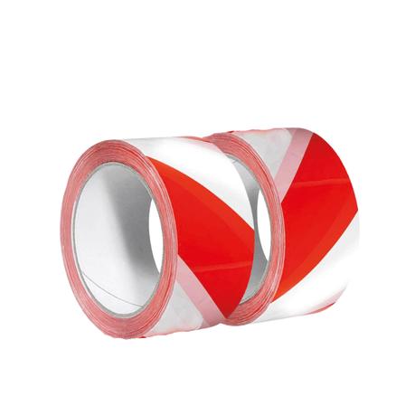 Bestby -2 Piece 7.5cmx200m Red & White Barrier Tape Safty Caution Warning Tape