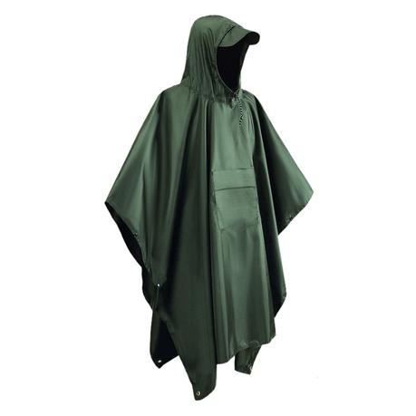 ARFAST - 3-In-1 Outdoor Rain Cape Ground Mat Emergency Shelter with Pockets - Green
