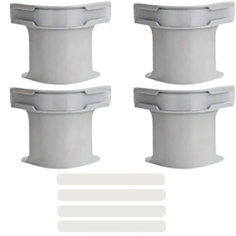 Bestby- Grey Non-Slip Reusable Bed Sheet Holders with Lock Strips, Set of 4