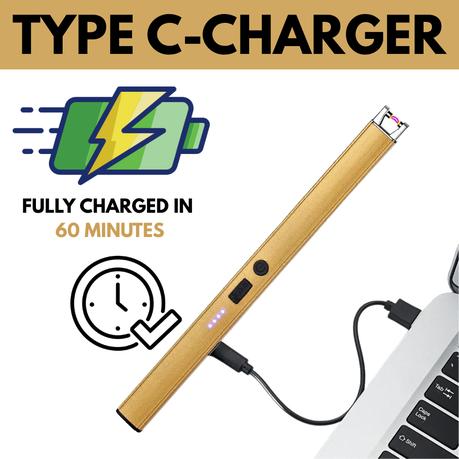 AICOM - 2pcs Rechargeable Electric Arc Lighter Without Gas or Flame (Gold) - Image 5