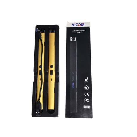 AICOM - 2pcs Rechargeable Electric Arc Lighter Without Gas or Flame (Gold) - Image 6