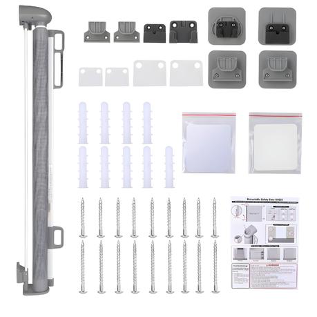 Arfast-Retractable Baby/Pet Safety Gate for Hallways, Stairs And Outdoor