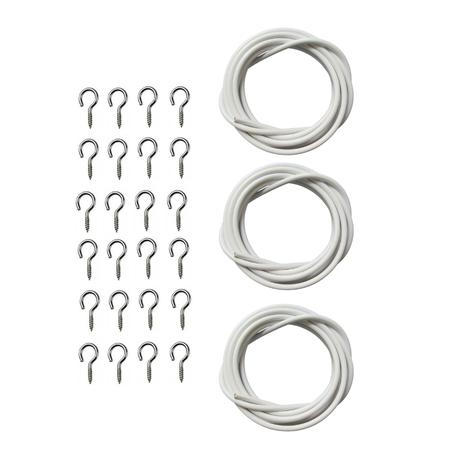 Bestby -Heavy Duty 2m PVC Coated Steel Wire For Home/Office(3pcs)