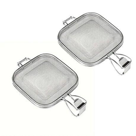 Bestby-Stainless Steel Sandwich Grill Presser Braai Broodjie Basket(2 Pack)