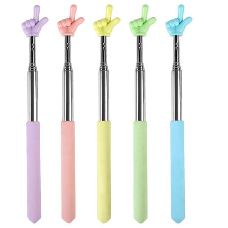 Bestby - Retractable Stainless Steel Teacher Finger Pointer Stick (5 Pack)