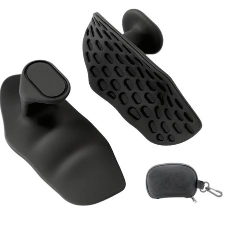 Arfast - Silicone Hand Protection Grip Pads For Workout Weight Lift (Pair) - Black