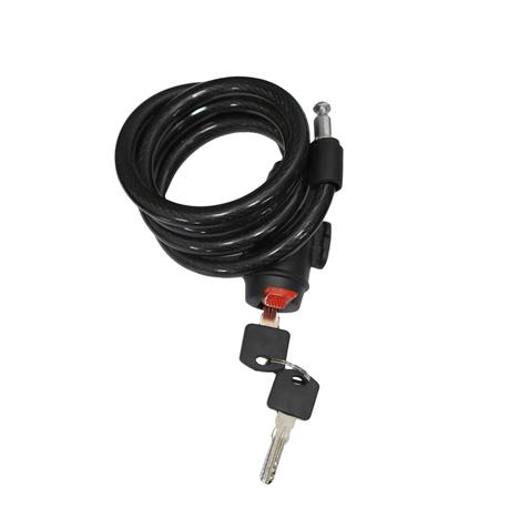 ARFAST - PVC Steel Cable Lock with Keys - Black