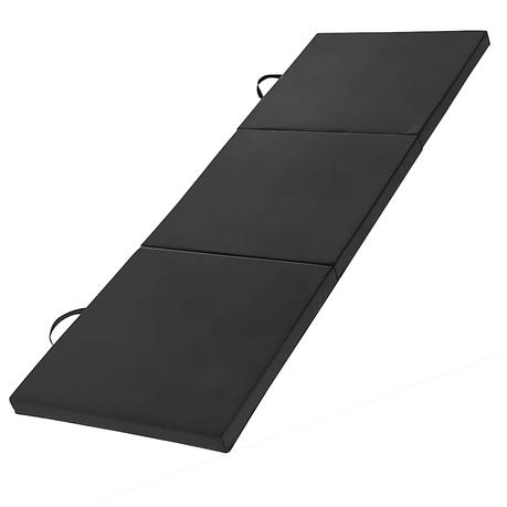 Arfast-PU Leather Portable Anti-Slip Tri-Fold Yoga Mat With Carry Handle