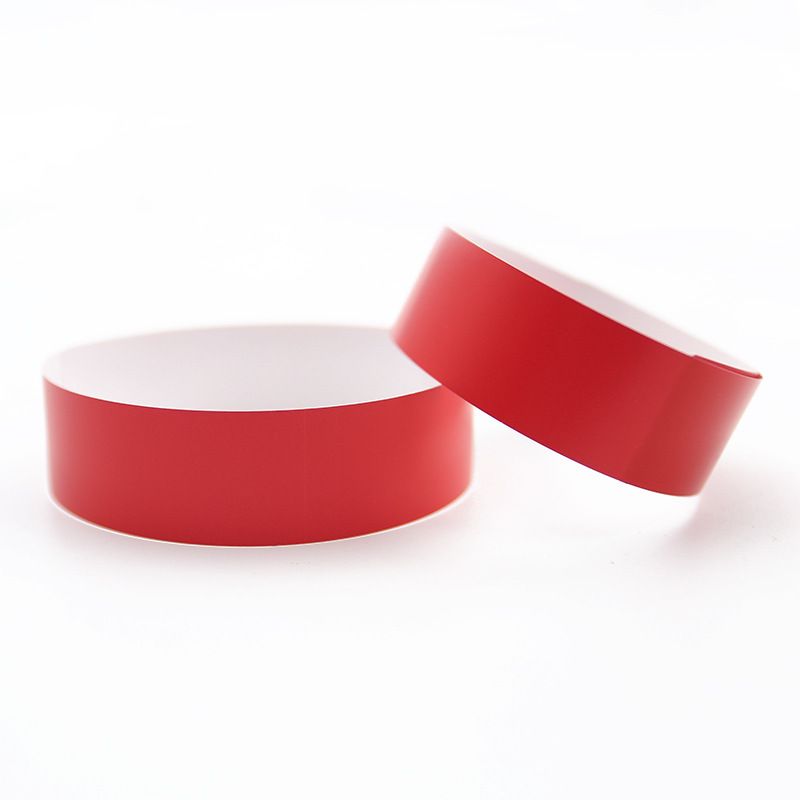 Bestby - Paper Ticket Wristbands for Event/Concert/Party (500 PCS) - Red
